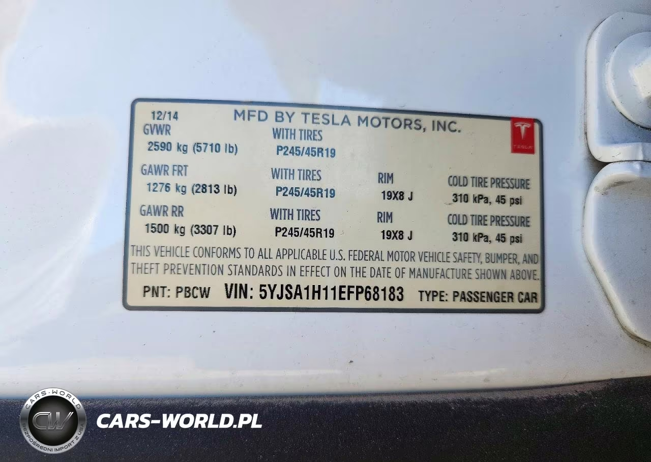 2014 Tesla Model S VIN:5YJSA1H11EFP68183 - 12