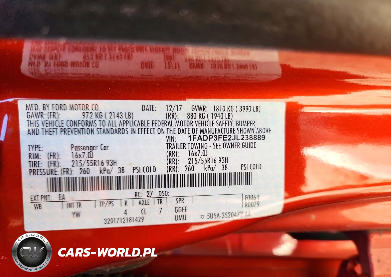 2018 Ford Focus Se VIN:1FADP3FE2JL238889 - 12