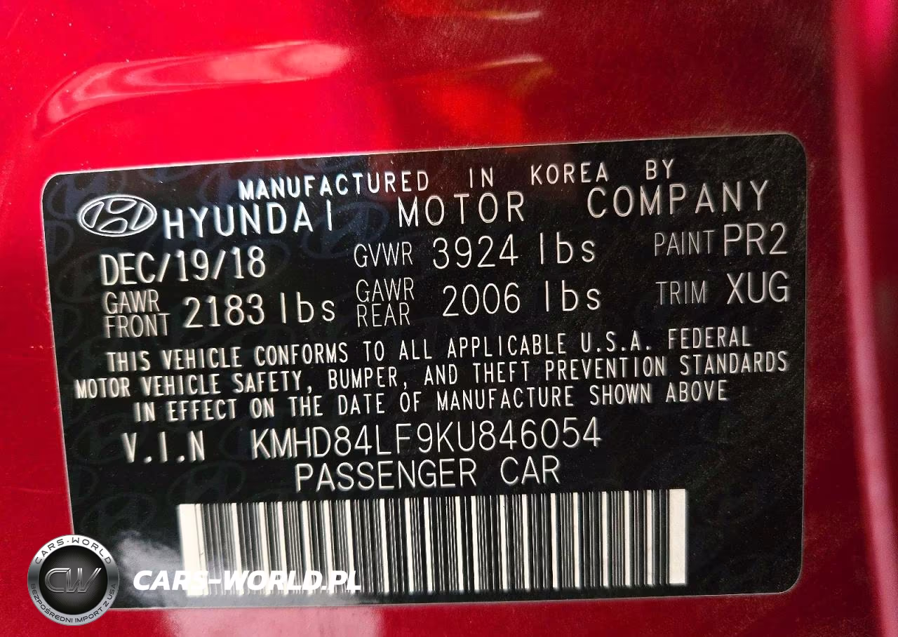 2019 Hyundai Elantra Value Edition VIN:KMHD84LF9KU846054 - 13
