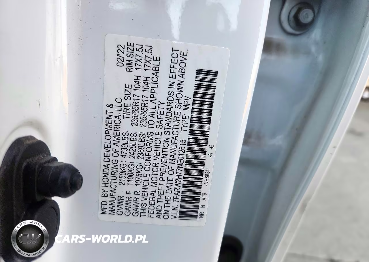 2022 Honda Cr-V Se VIN:7FARW2H77NE012615 - 13