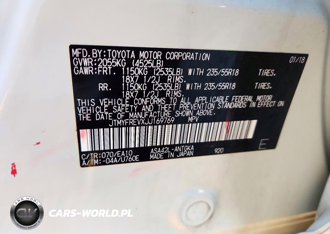 2018 Toyota Rav4 Limited VIN:JTMYFREVXJJ169769 - 14