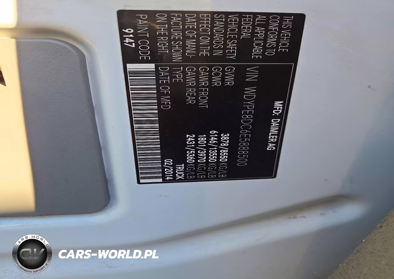2014 Freightliner Sprinter 2500 VIN:WDYPE8DC6E5888500 - 13