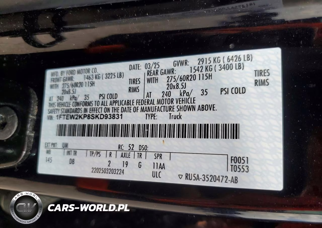 2025 Ford F150 Stx VIN:1FTEW2KP8SKD93831 - 12