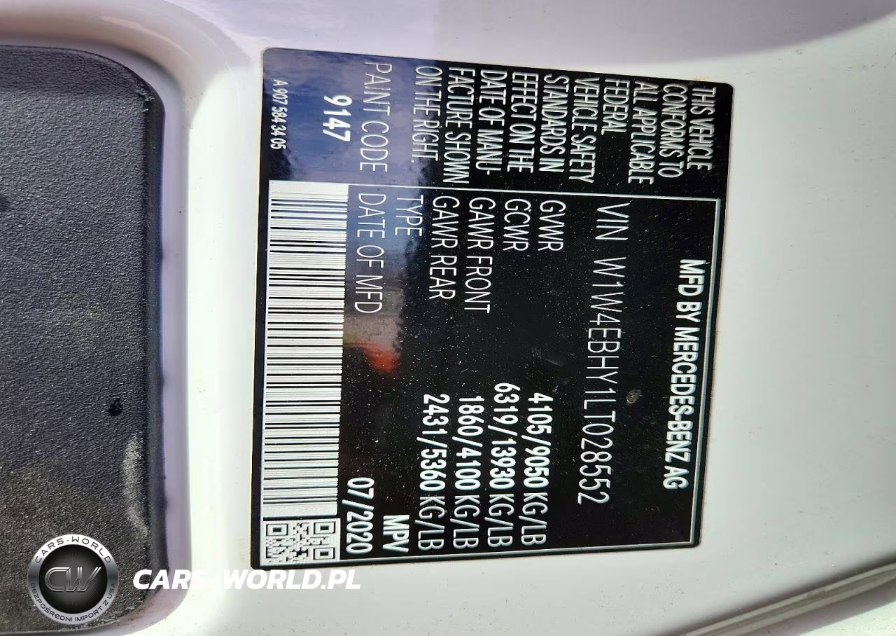 2020 Mercedes-Benz Sprinter 2500 VIN:W1W4EBHY1LT028552 - 13