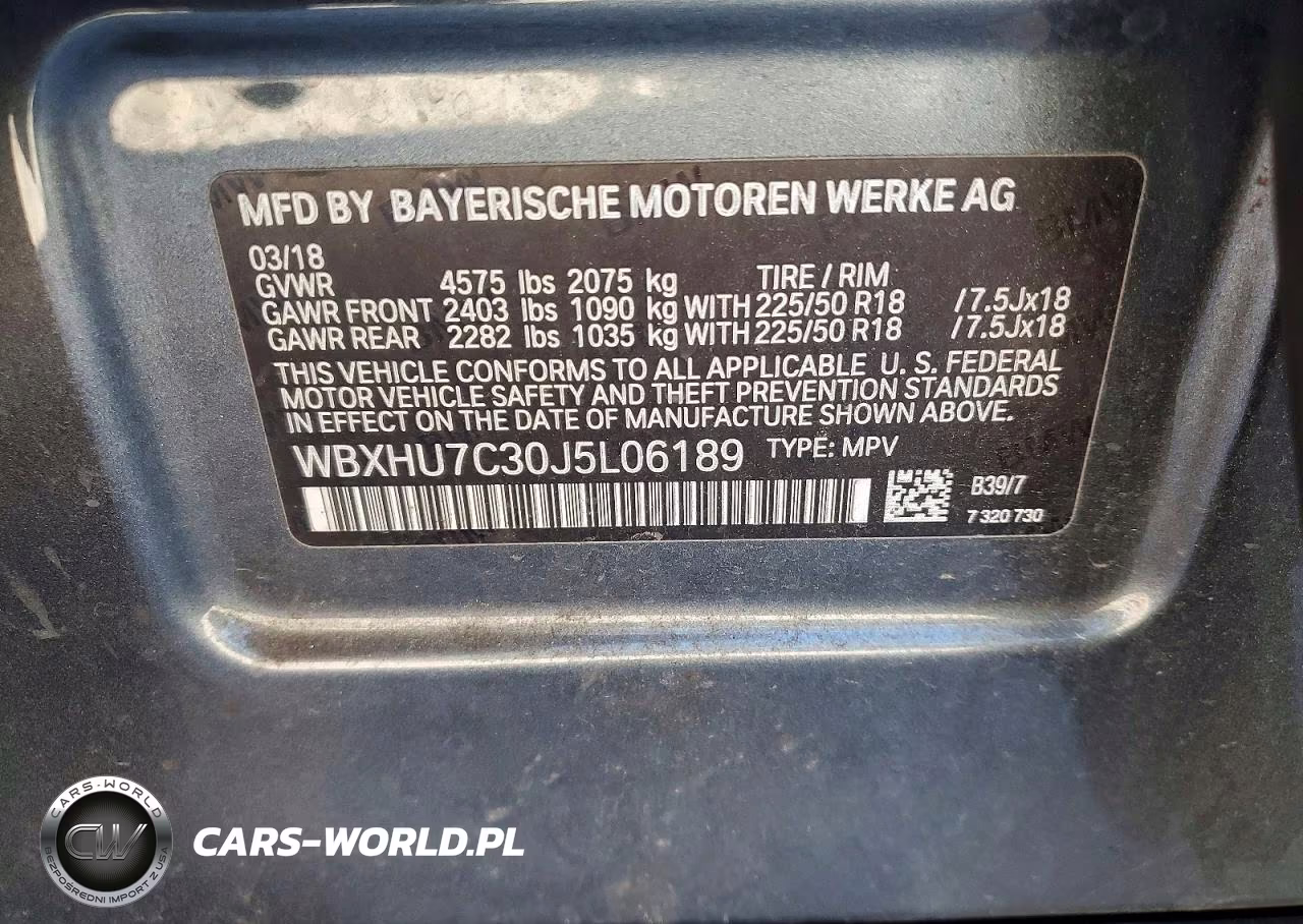 2018 BMW X1 Sdrive28I VIN:WBXHU7C30J5L06189 - 13