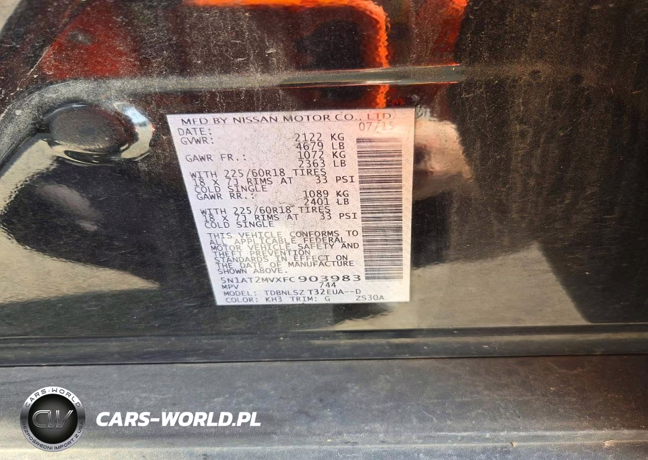 2015 Nissan Rogue Sl VIN:5N1AT2MVXFC903983 - 13