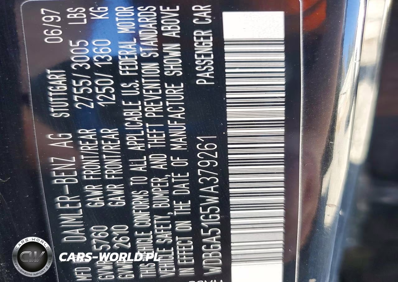 1998 Mercedes-Benz S 500 VIN:WDBGA51G5WA379261 - 12