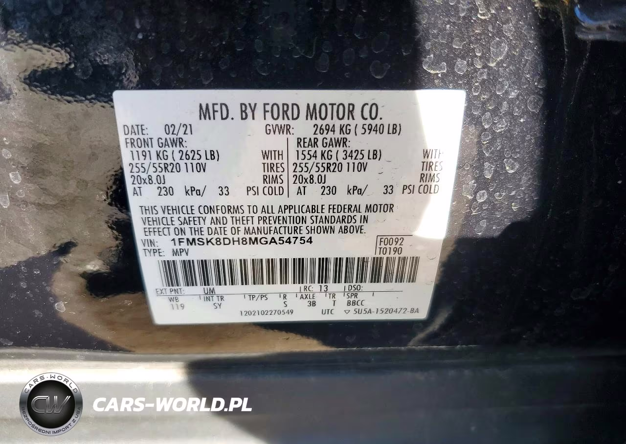 2021 Ford Explorer Xlt VIN:1FMSK8DH8MGA54754 - 13