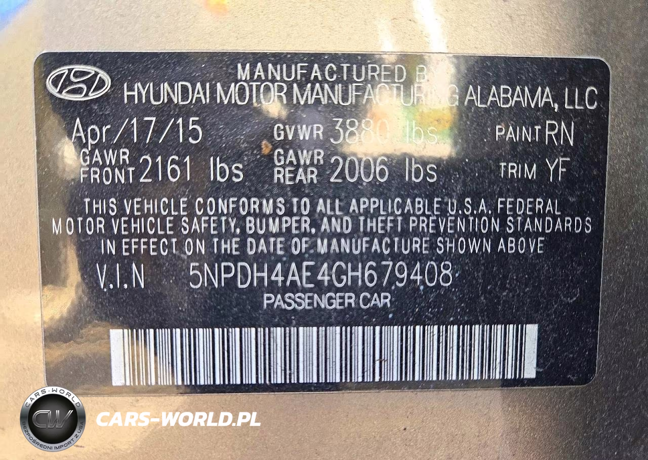 2016 Hyundai Elantra Se VIN:5NPDH4AE4GH679408 - 12