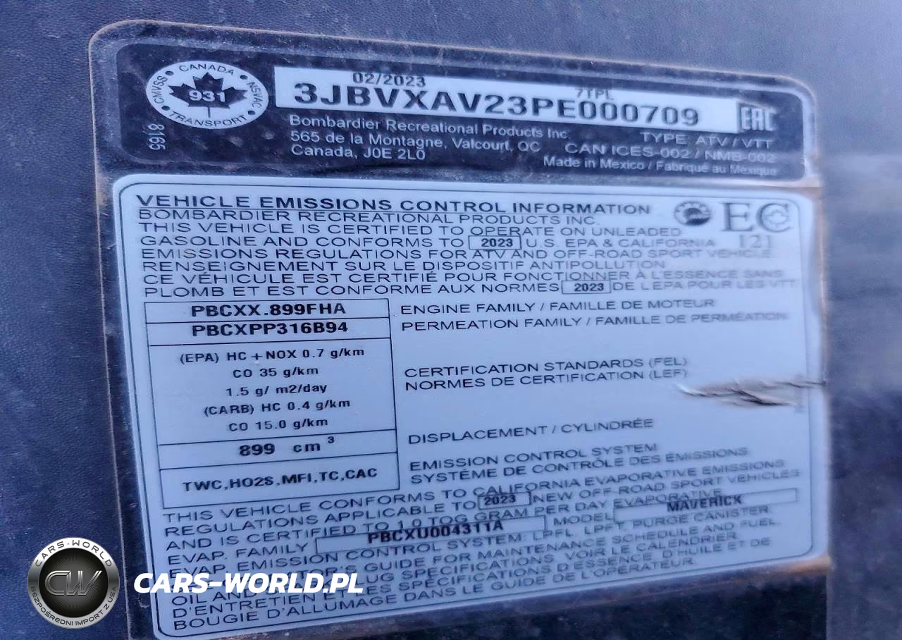 2023 Can-Am Maverick X3 Utility Vehicle VIN:3JBVXAV23PE000709 - 10