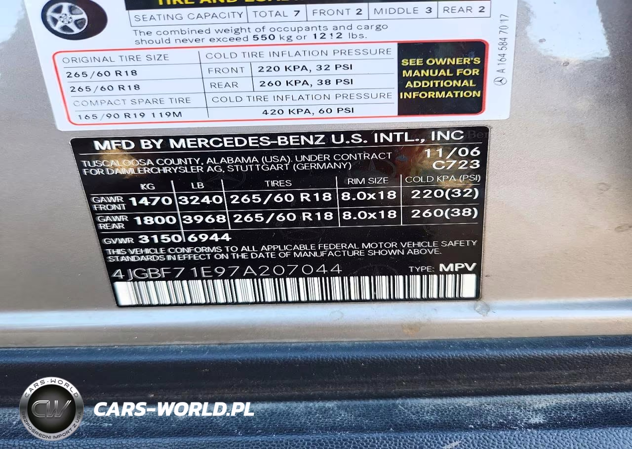 2007 Mercedes-Benz Gl 450 4Matic VIN:4JGBF71E97A207044 - 13