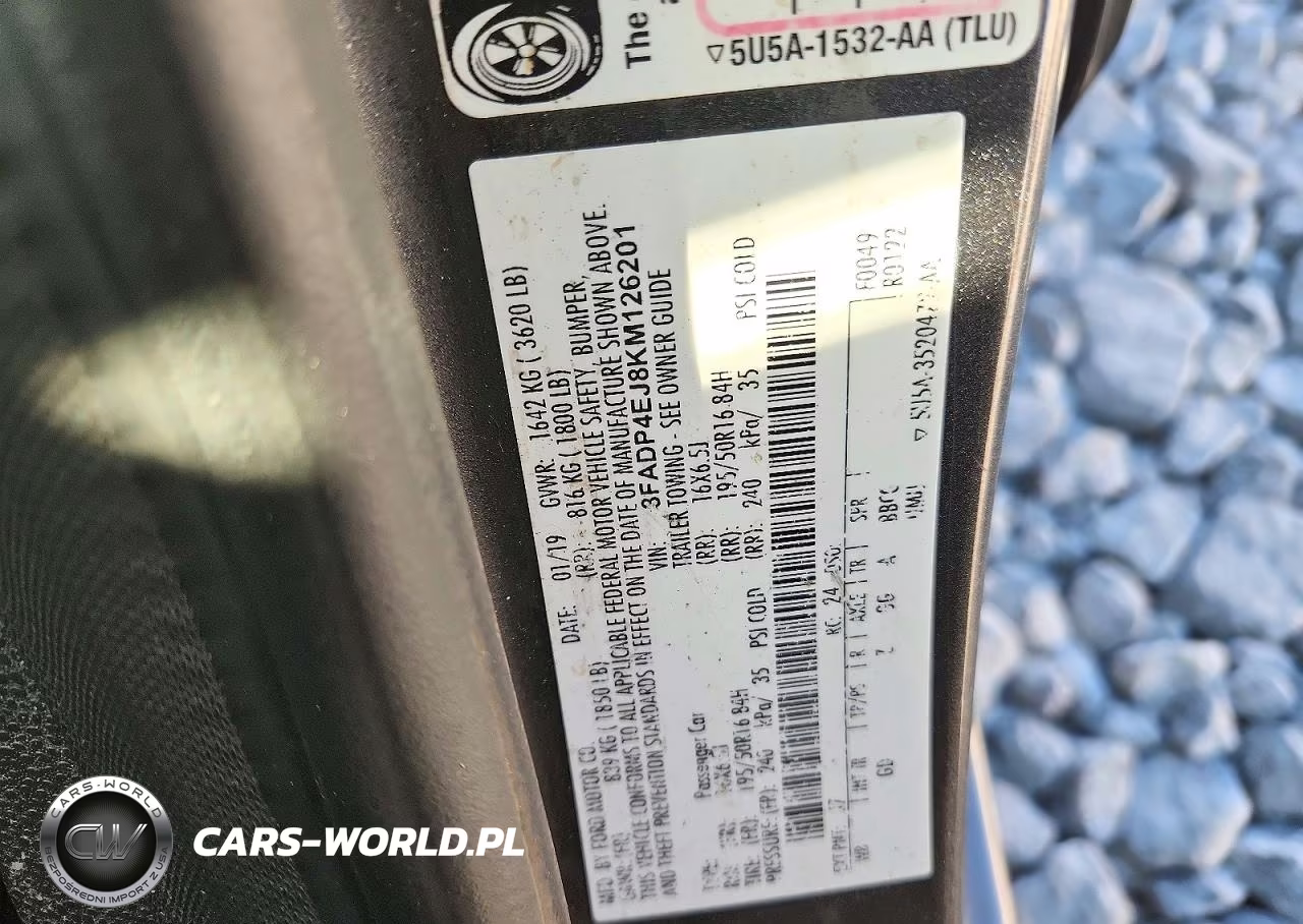 2019 Ford Fiesta Se VIN:3FADP4EJ8KM126201 - 12