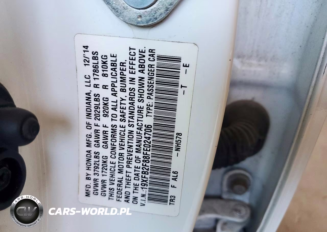 2015 Honda Civic Ex VIN:19XFB2F88FE024706 - 12