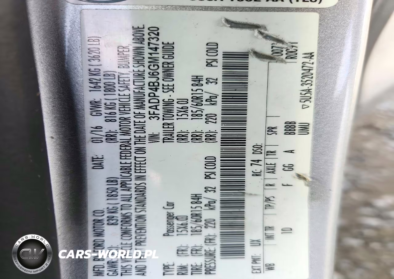 2016 Ford Fiesta Se VIN:3FADP4BJ6GM147320 - 12