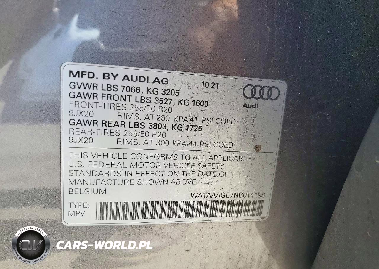 2022 Audi E-Tron Premium VIN:WA1AAAGE7NB014198 - 13