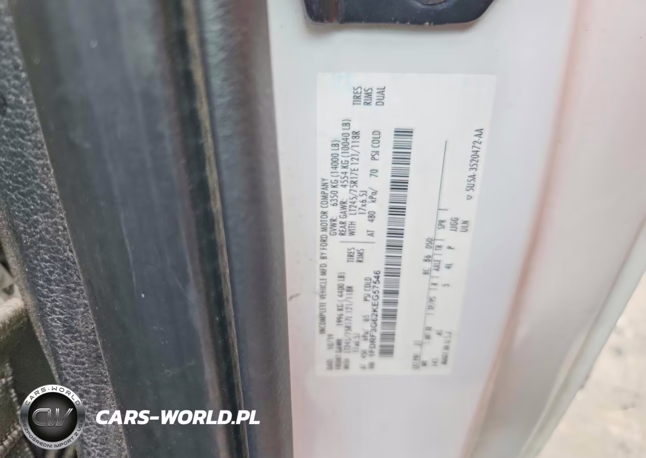 2019 Ford F350 Super Duty VIN:1FDRF3G62KEG57546 - 12