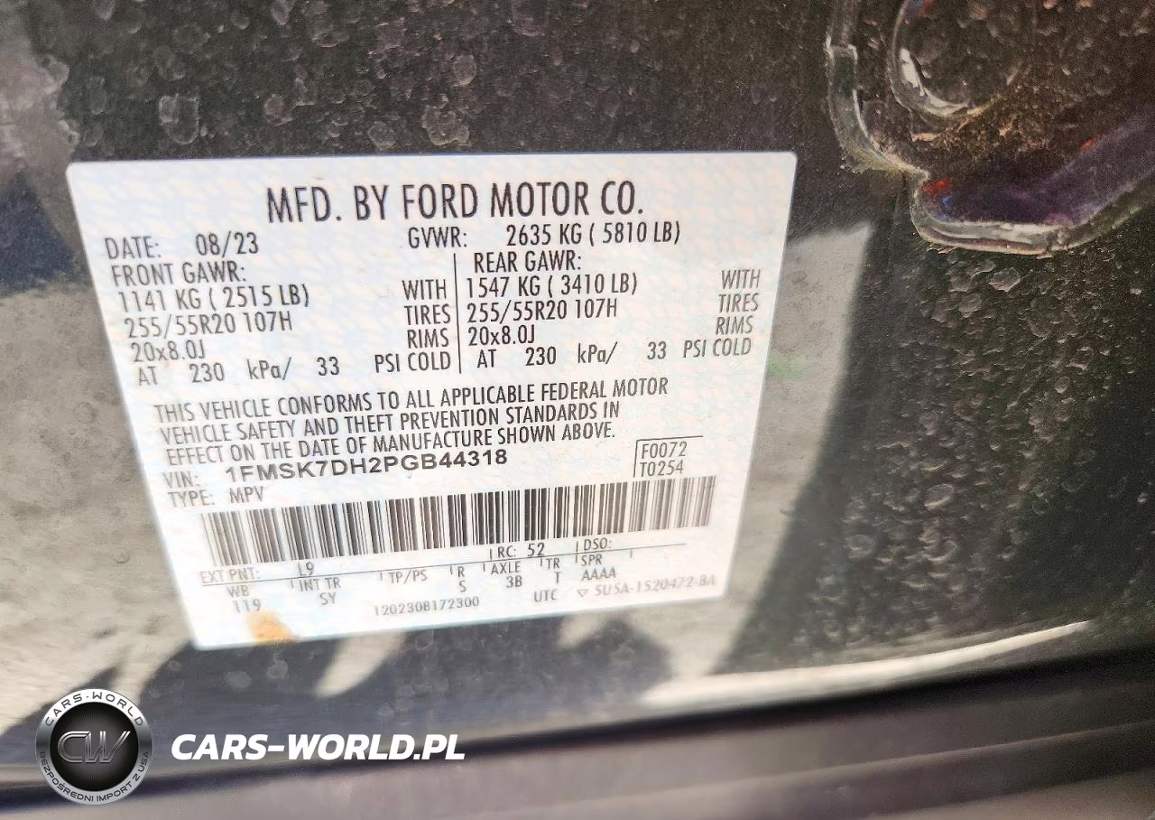 2023 Ford Explorer Xlt VIN:1FMSK7DH2PGB44318 - 12