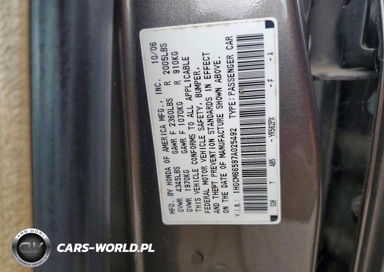 2007 Honda Accord Ex VIN:1HGCM66597A025492 - 12