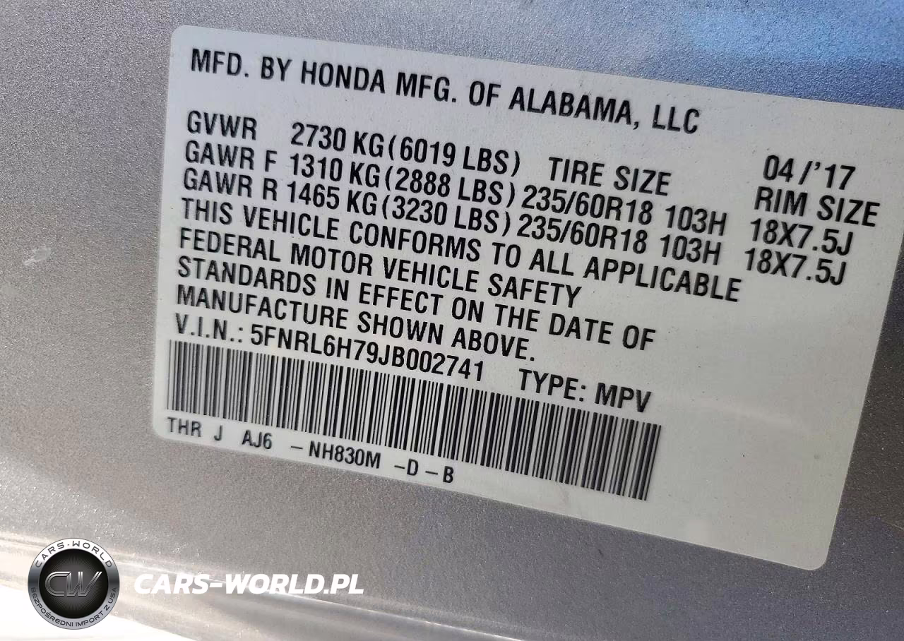 2018 Honda Odyssey Exl VIN:5FNRL6H79JB002741 - 13
