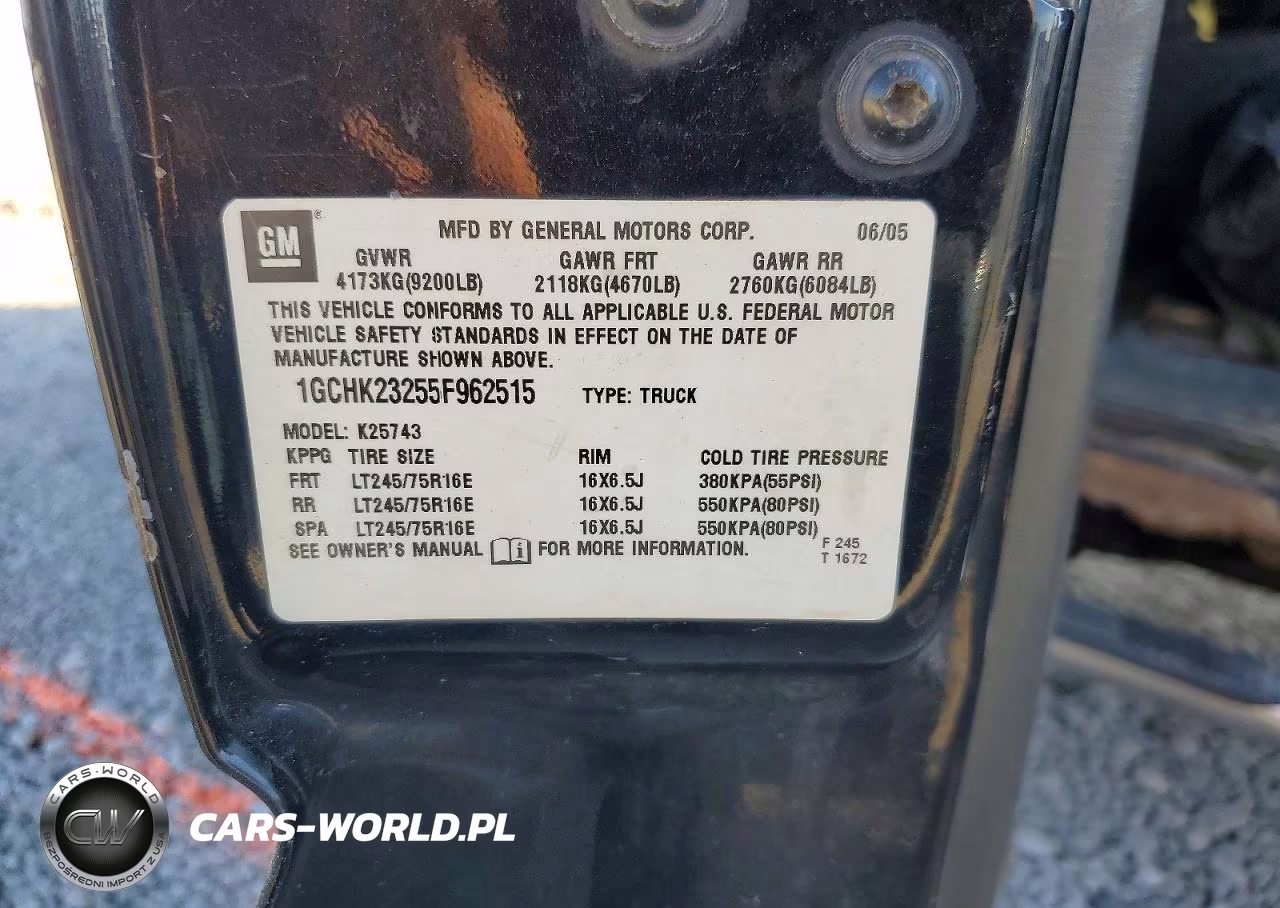 2005 Chevrolet Silverado K2500 Heavy Duty VIN:1GCHK23255F962515 - 12