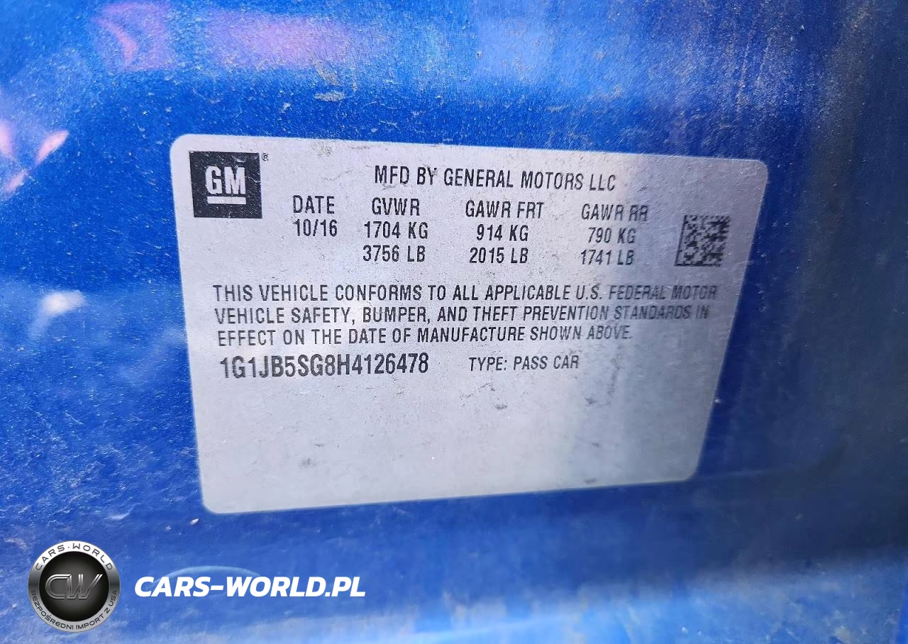 2017 Chevrolet Sonic Ls VIN:1G1JB5SG8H4126478 - 12