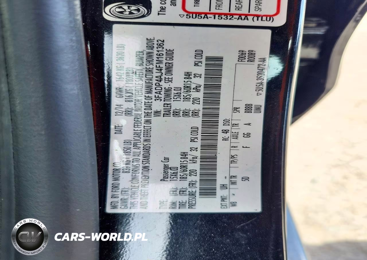 2015 Ford Fiesta S VIN:3FADP4AJ4FM161362 - 13