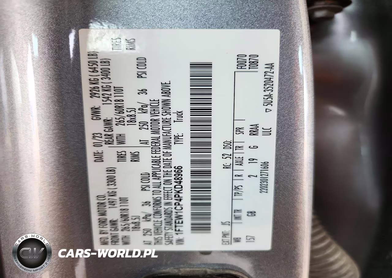 2023 Ford F150 Supercrew VIN:1FTEW1CP4PKD48966 - 12