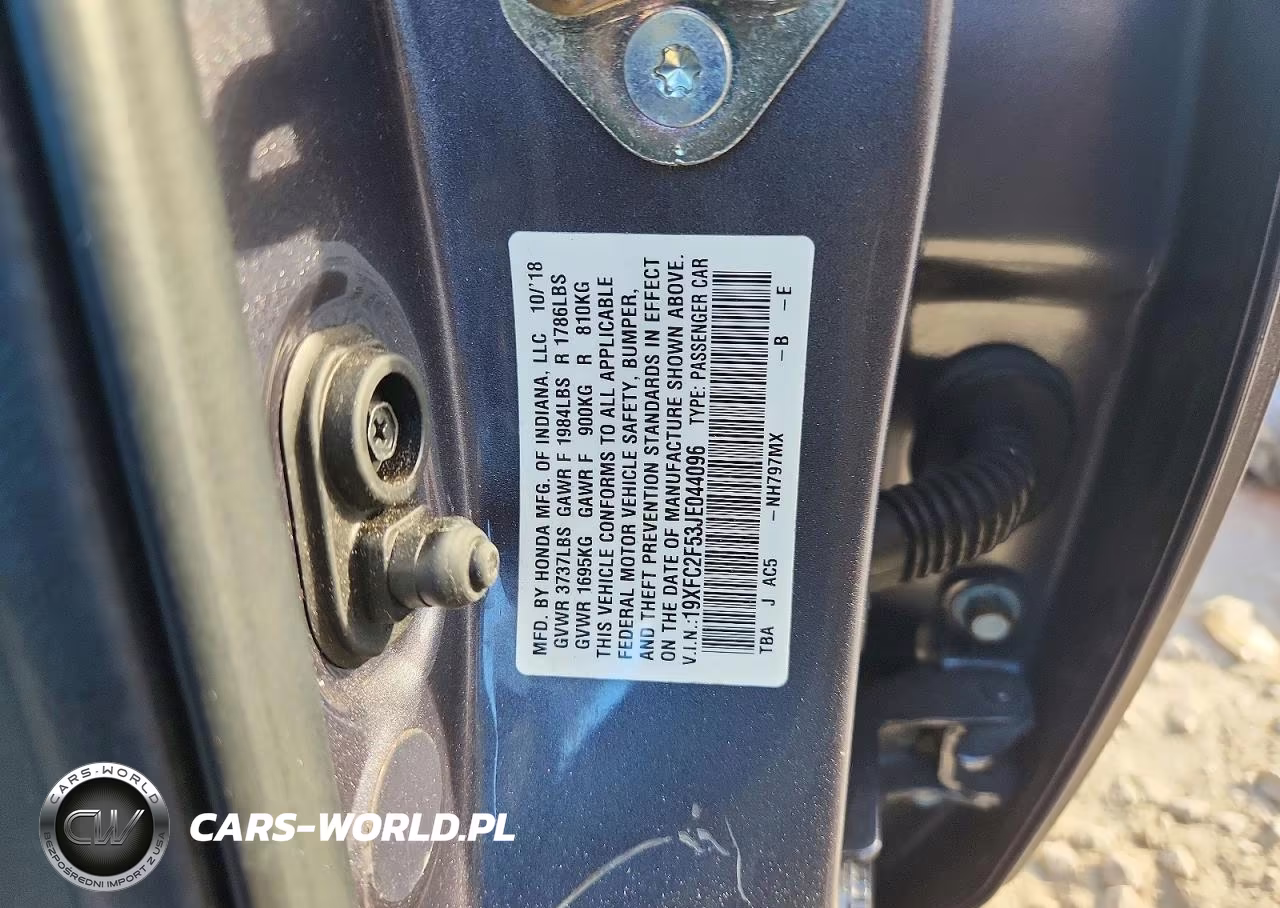2018 Honda Civic Lx VIN:19XFC2F53JE044096 - 12