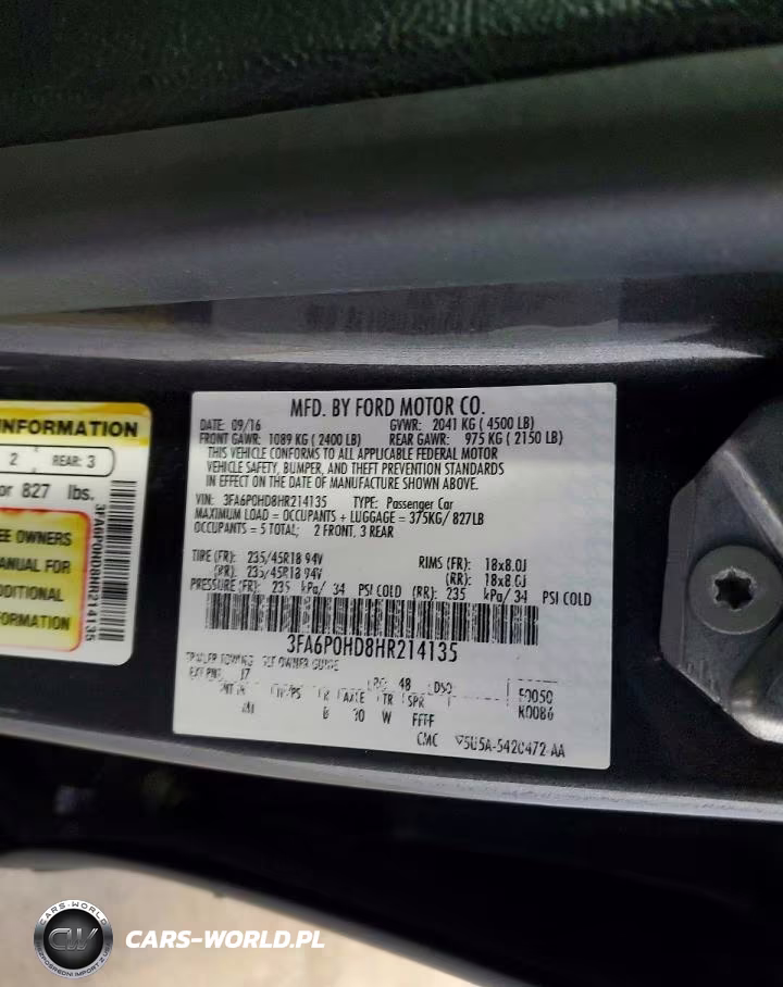2017 Ford Fusion Se VIN:3FA6P0HD8HR214135 - 12