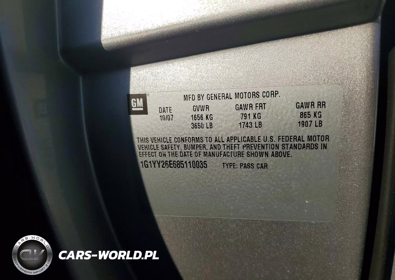 2008 Chevrolet Corvette Z06 VIN:1G1YY26E685110035 - 13