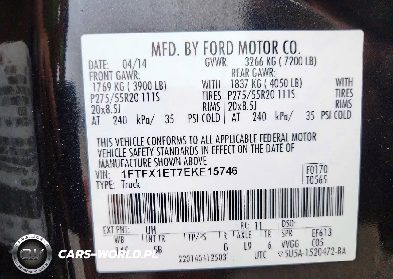 2014 Ford F150 Super Cab VIN:1FTFX1ET7EKE15746 - 12