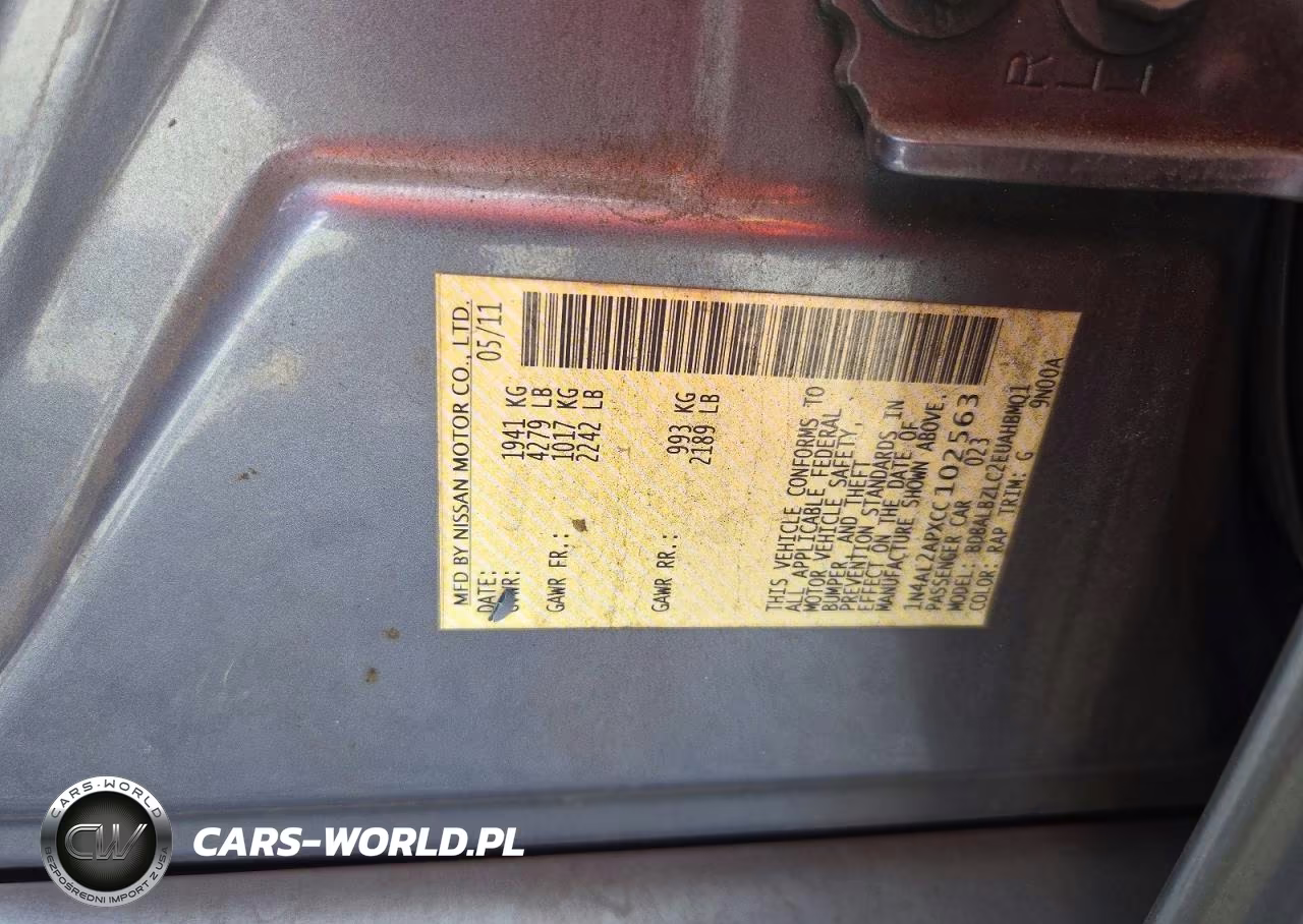 2012 Nissan Altima 2.5 VIN:1N4AL2APXCC102563 - 12