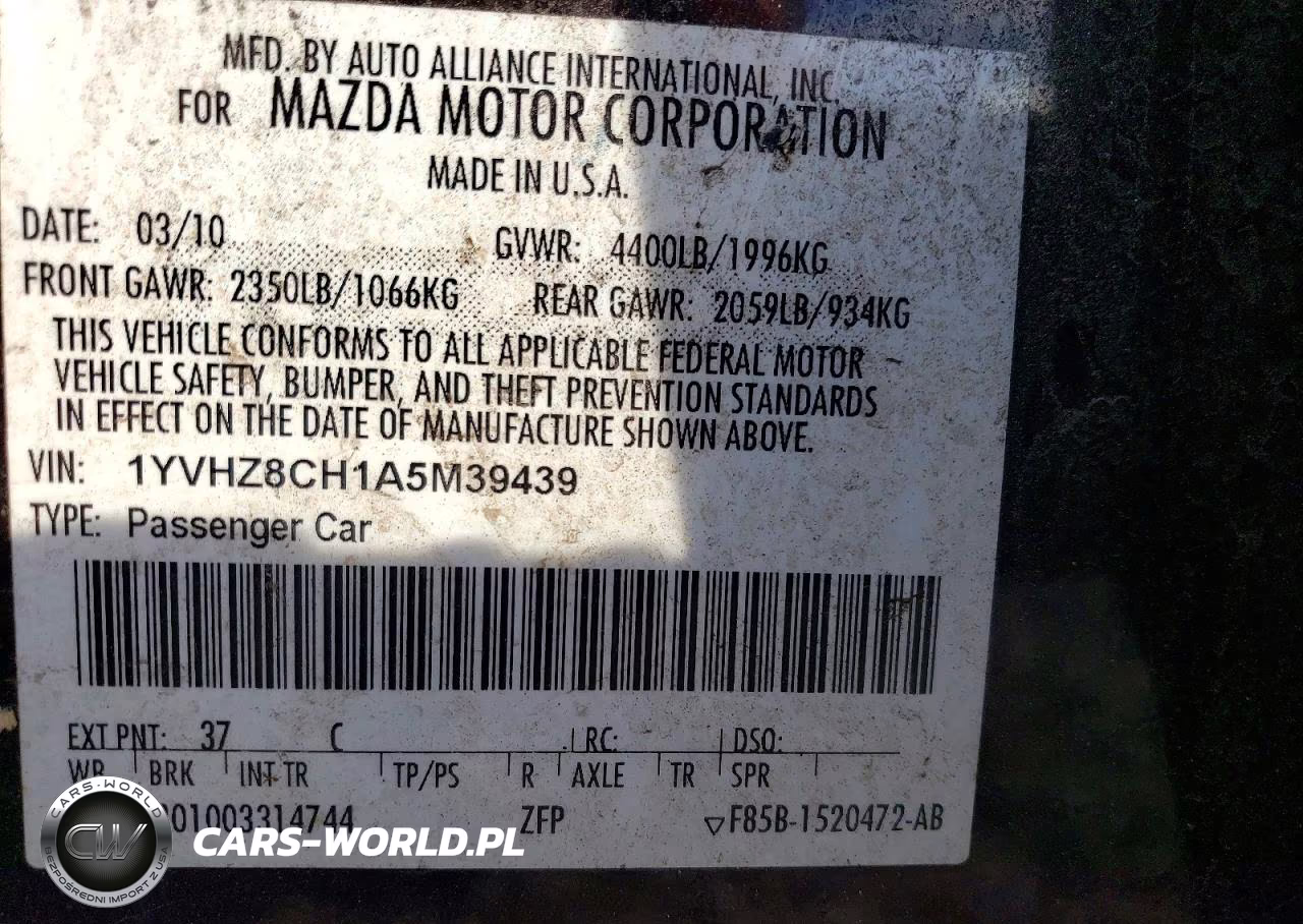 2010 Mazda 6 I VIN:1YVHZ8CH1A5M39439 - 12