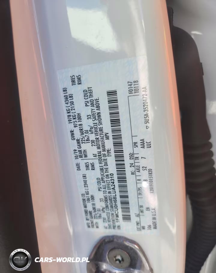 2020 Ford Escape Sel VIN:1FMCU0H68LUA24310 - 14