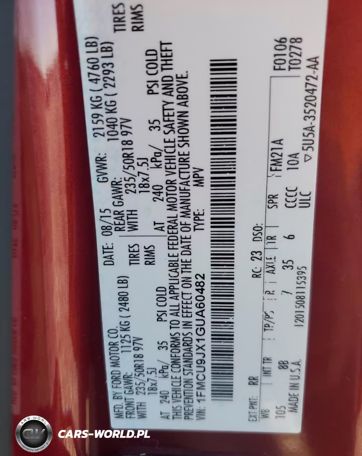 2016 Ford Escape Titanium VIN:1FMCU9JX1GUA60482 - 12