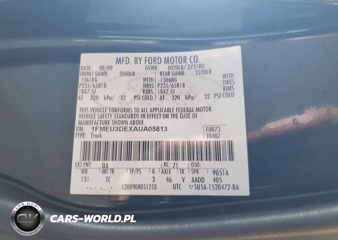 2010 Ford Explorer Sport Trac Limited VIN:1FMEU3DEXAUA05813 - 13