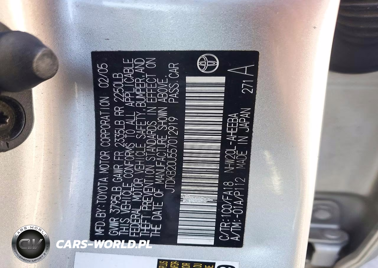 2005 Toyota Prius Base VIN:JTDKB20U557012919 - 13