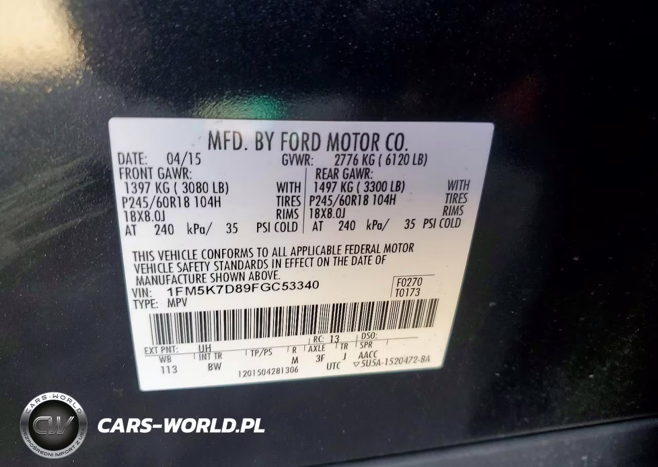 2015 Ford Explorer Xlt VIN:1FM5K7D89FGC53340 - 13