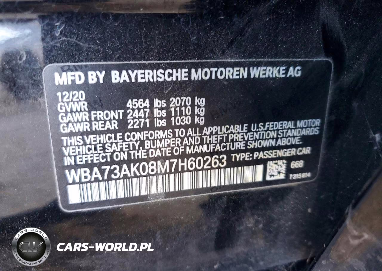 2021 BMW 228Xi VIN:WBA73AK08M7H60263 - 12