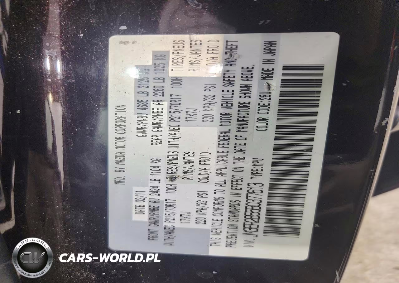 2011 Mazda Cx-7 VIN:JM3ER2B55B0377613 - 13