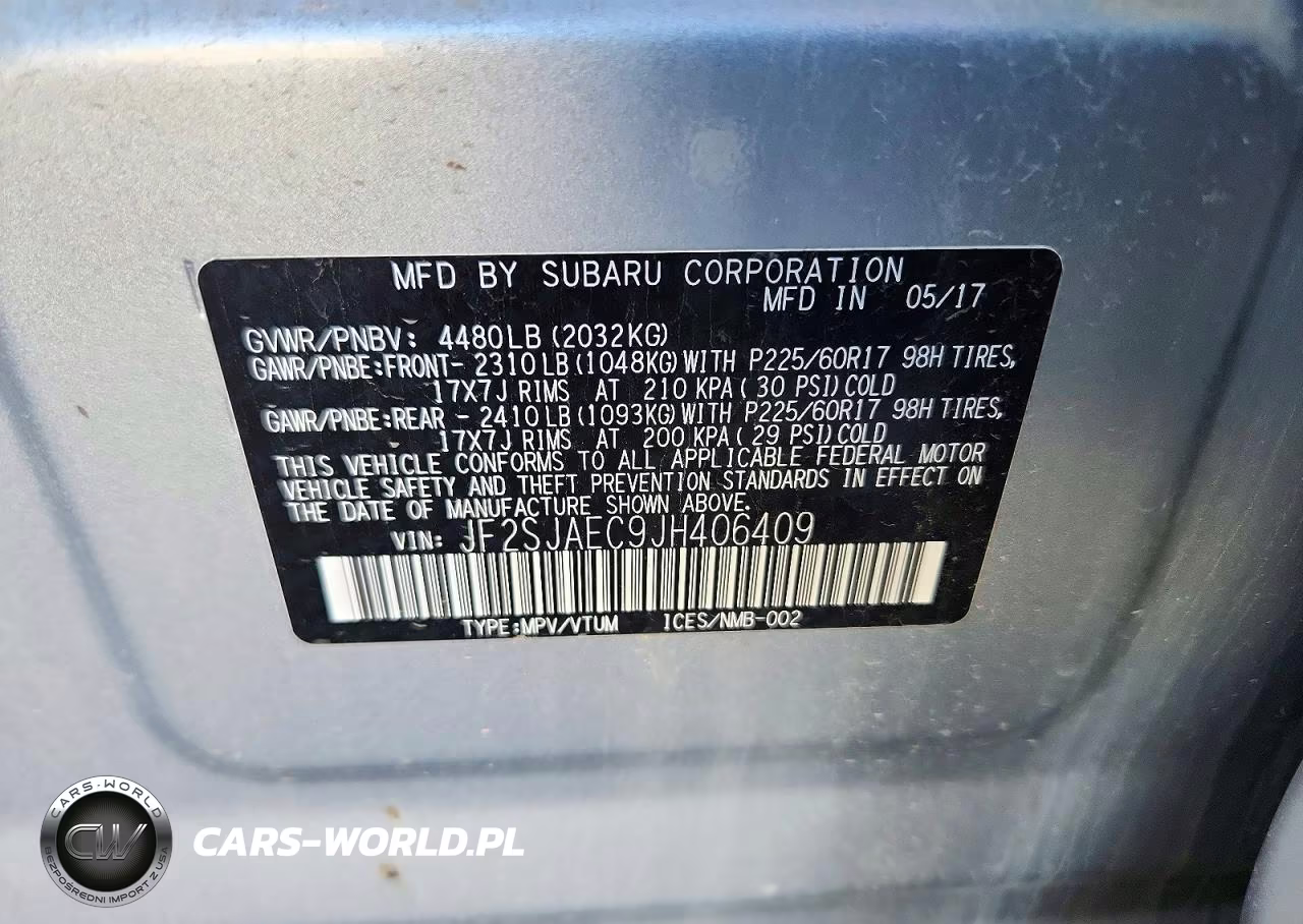 2018 Subaru Forester 2.5I Premium VIN:JF2SJAEC9JH406409 - 12