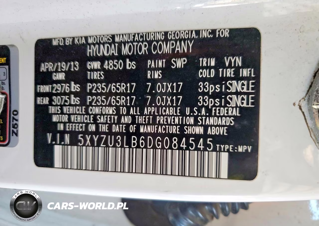 2013 Hyundai Santa Fe Sport VIN:5XYZU3LB6DG084545 - 13