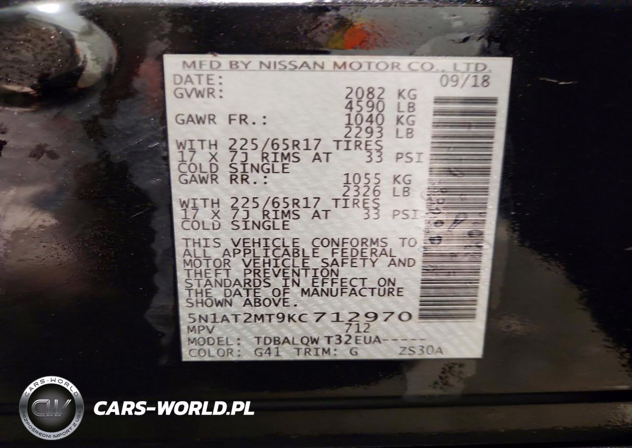 2019 Nissan Rogue S VIN:5N1AT2MT9KC712970 - 14
