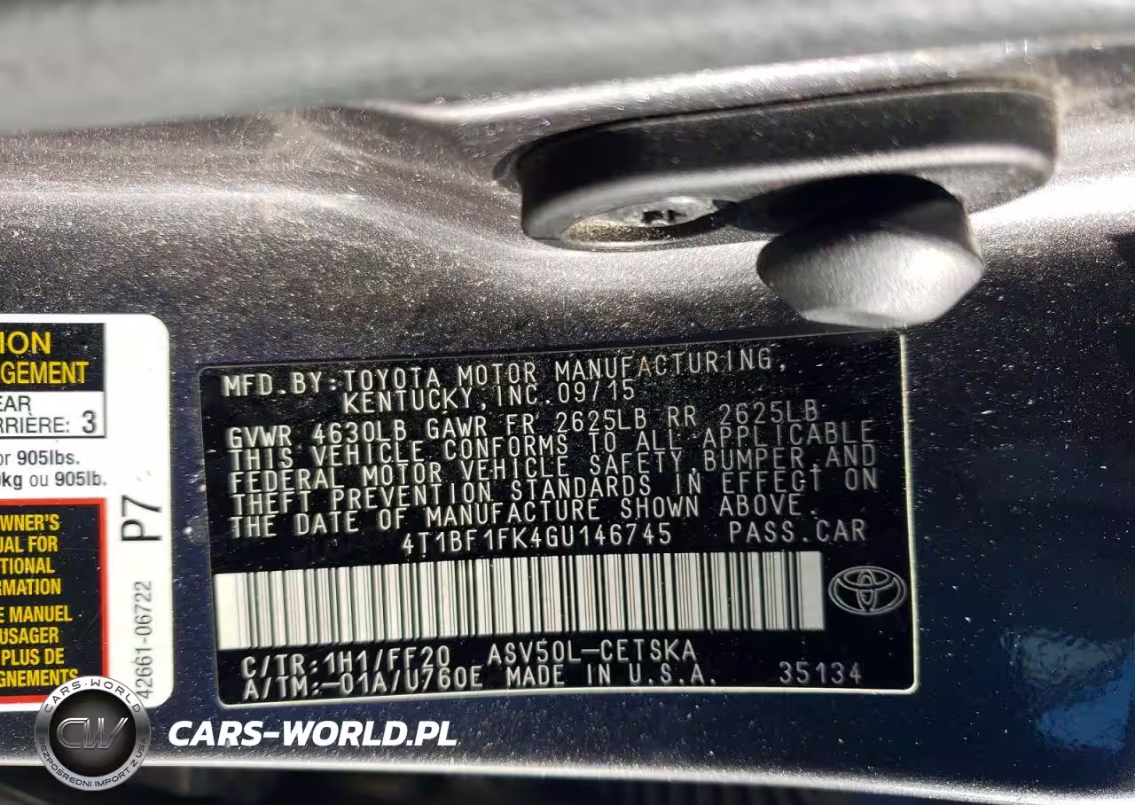 2016 Toyota Camry Le VIN:4T1BF1FK4GU146745 - 12