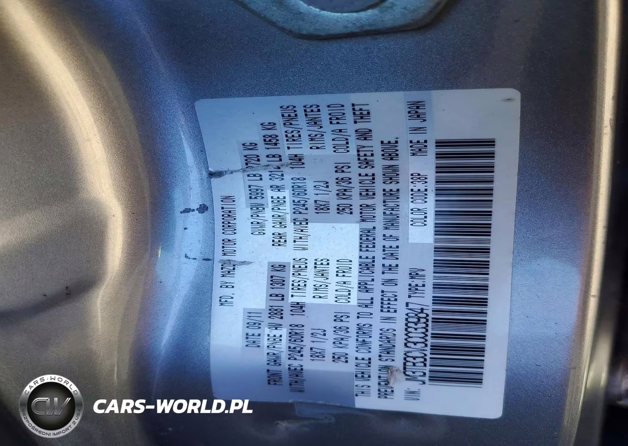 2012 Mazda Cx-9 VIN:JM3TB3CV3C0339847 - 12