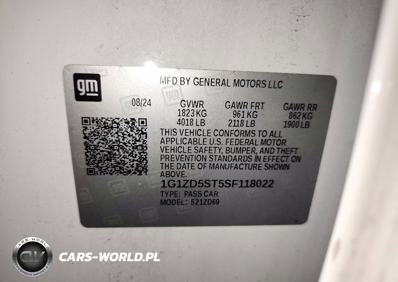 2025 Chevrolet Malibu Lt VIN:1G1ZD5ST5SF118022 - 12
