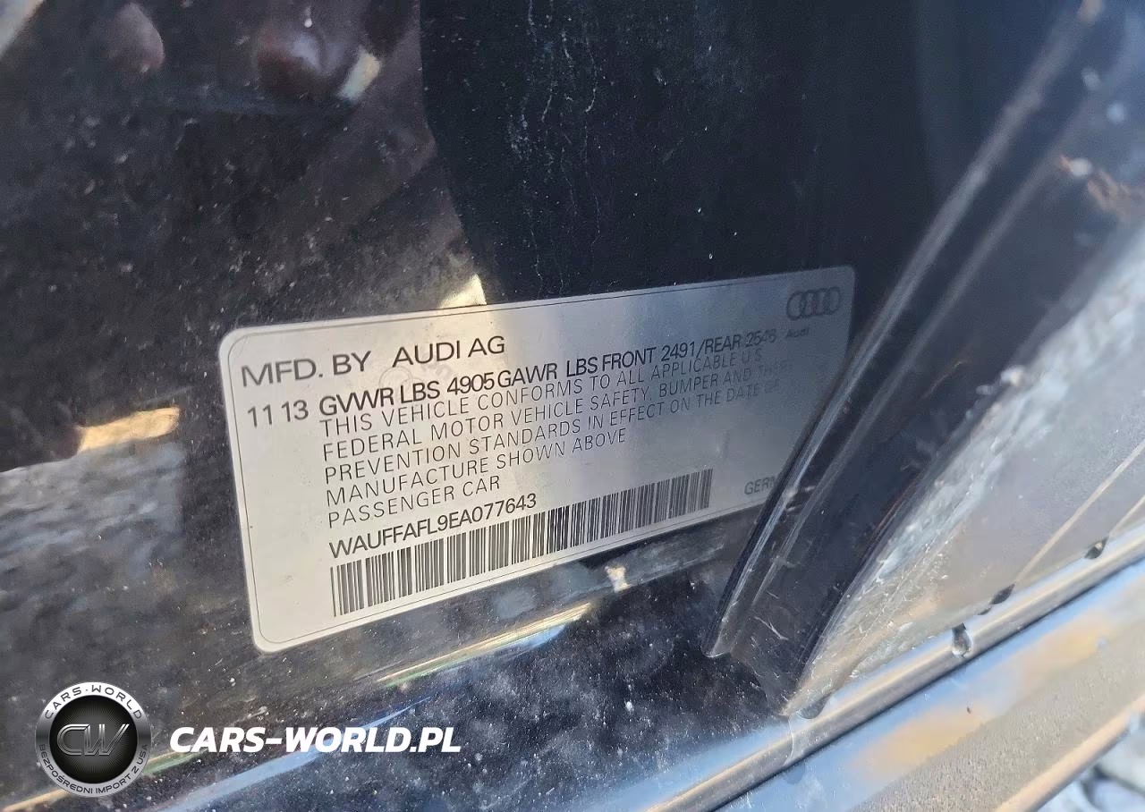 2014 Audi A4 VIN:WAUFFAFL9EA077643 - 12