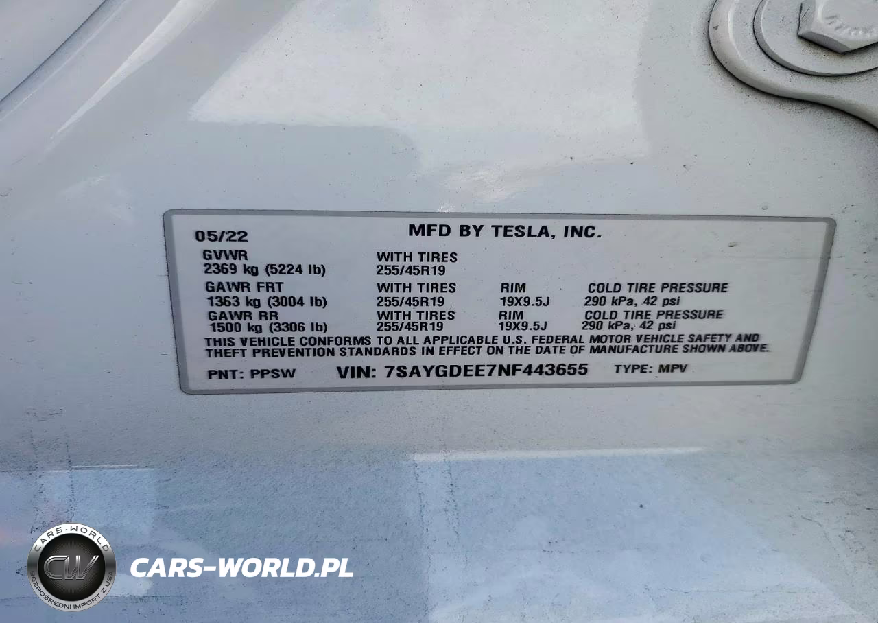 2022 Tesla Model Y VIN:7SAYGDEE7NF443655 - 13