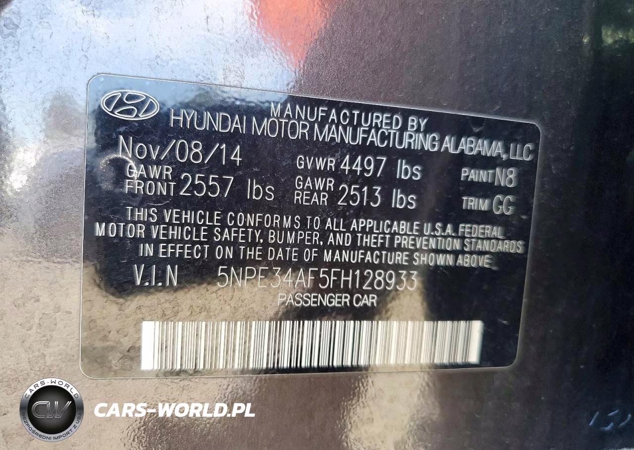2015 Hyundai Sonata Sport VIN:5NPE34AF5FH128933 - 12