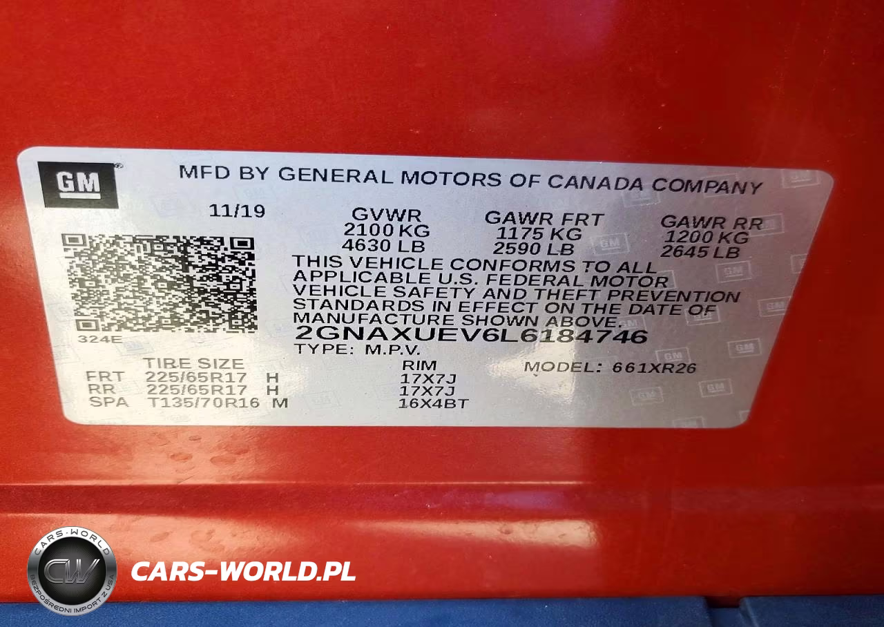 2020 Chevrolet Equinox Lt VIN:2GNAXUEV6L6184746 - 13